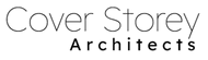The words Cover Storey Architects appear in black, modern font on a light background as part of a logo.