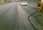 The kerb that was hit by the car in June 1989 that Clive, Jess and their friends were in
