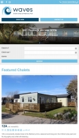 Screenshot of Waves Chalet Rental Website iPad