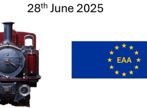 Steam train, European Accessibility Act Logo, 28th June 2025