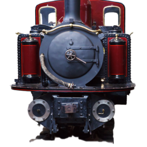 an approaching steam train
