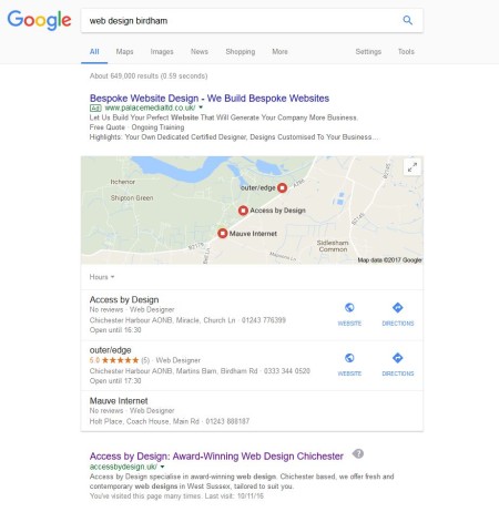 'web design birdham - Google Search