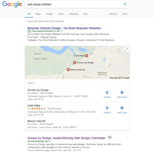'web design birdham - Google Search
