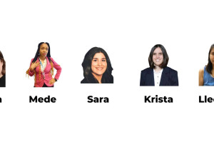 The Access by Design Website Accessibility Audit Team: Krista (Superpower: Blind, Weapon: JAWs Screen Reader), Mede (Superpower: Blind, Weapon: JAWs Screen Reader), Iona (Superpower: Cannot use hands, Weapon: Dragon Dictation), Sara (Superpower: Neurodivergent, Weapon: Dark Mode), Lleona (Superpower: Blind, Weapon: NVDA Screen Reader),