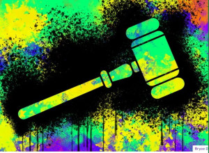 A judge's gavel over a coloured background. Image credits: Bryce Durbin / Techcrunch