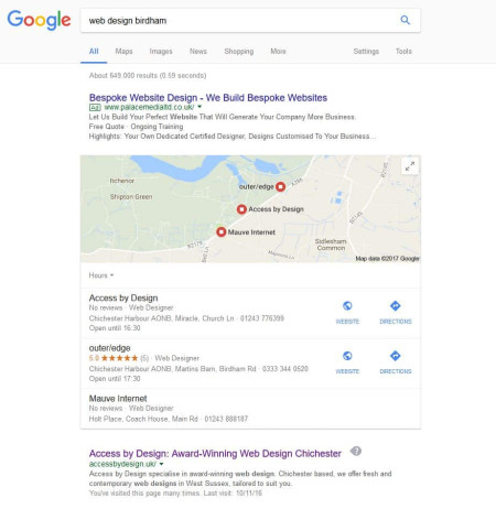 web design birdham - Google Search