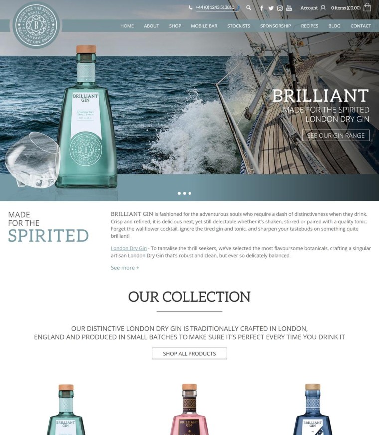 A Brilliant New Website for the Brilliant Gin Company!