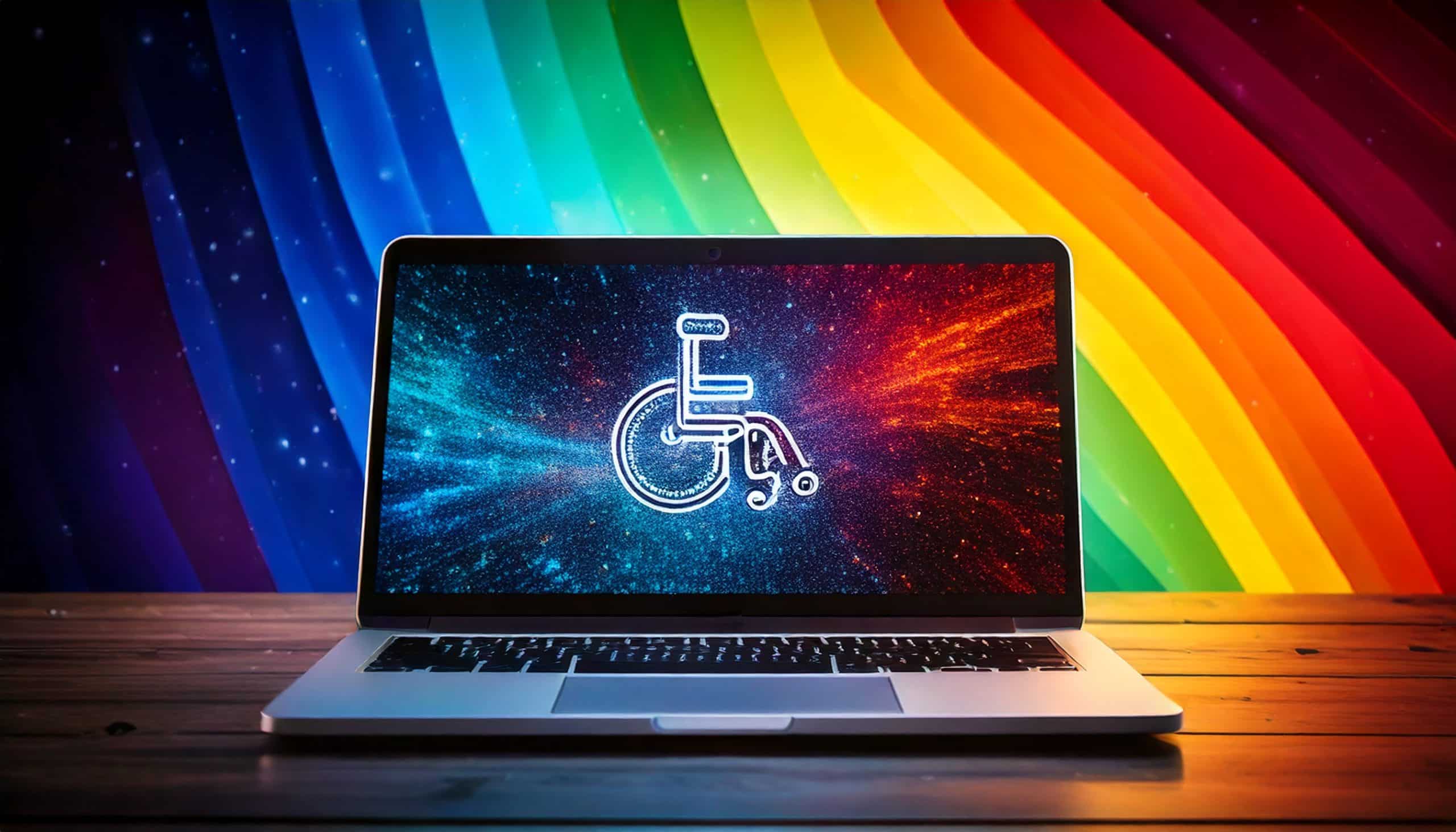 Digital accessibility concept showing devices and icons used during an accessibility audit, website accessibility audit, and web accessibility audit